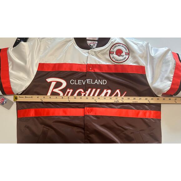 Official NFL Cleveland Browns Bomber Jacket- size LRG-Mitchell & Ness. - Picture 6 of 8